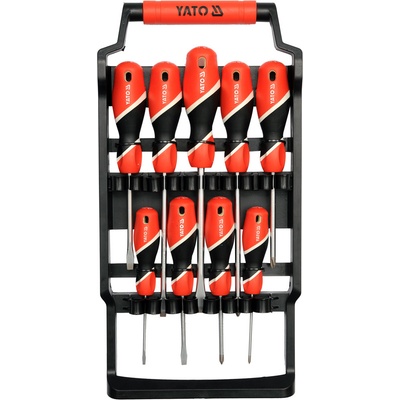 YATO Súprava skrutkovačov 9 ks magnetické CrMo so stojanom (YT-25968)