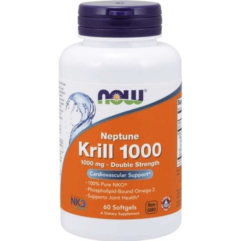 Now Krill Oil Neptune olej z krilu Double Strength 1000 mg x 120 softgel kapslí