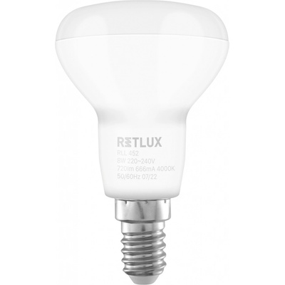 Retlux RLL 452 LED žárovka reflektorová 8W E14 studená bílá