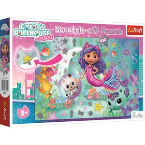 Trefl Скреч пъзел Trefl от 100 части - Къщичката за кукли на Габи (93984) - baby