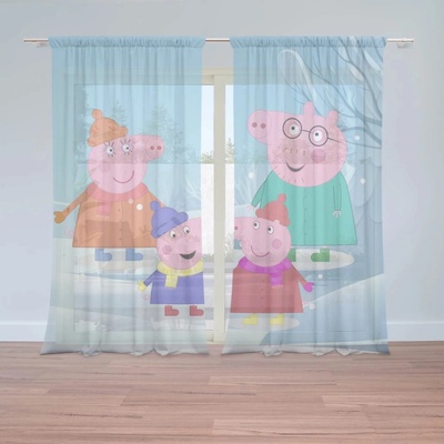 Sablio Záclony Prasiatko Pepina Rodina: 2ks 150x250cm