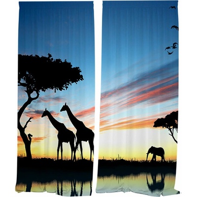 IMPAR Závěsy Noční safari,140 × 250 cm
