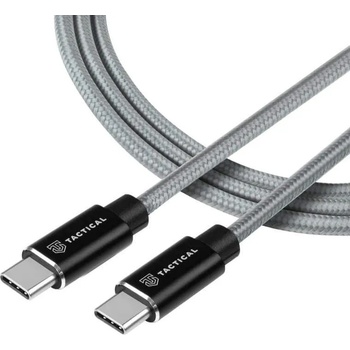 Tactical Fast Rope Kevlar USB-C to USB-C Charging Cable 100W - здрав кевларен USB-C към USB-C кабел за устройства с USB-C порт (200 cm) (сив)