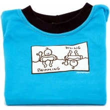 Dětské tričko Mayaka s dlouhým rukávem Swimming/Diving - tyrkysové