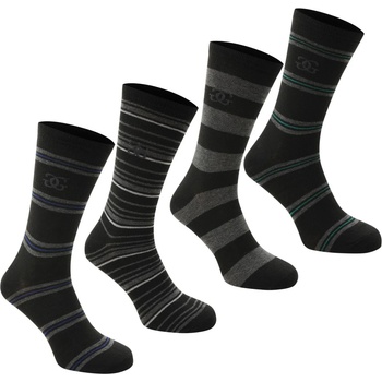 Giorgio Юношески чорапи Giorgio 4 Pack Striped Socks Junior - Black/Grey