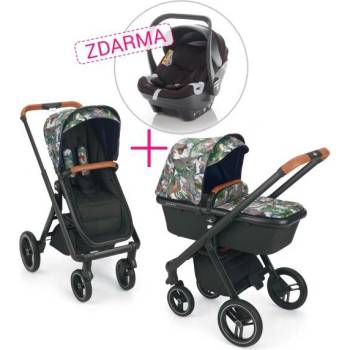 ZOPA Set židlička Inspira + novorozenecký set + houpací základna Berry Black