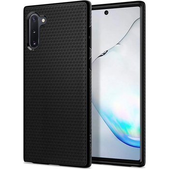 Spigen Liquid Air Case - тънък силиконов (TPU) калъф за Samsung Galaxy Note 10 (черен-мат)