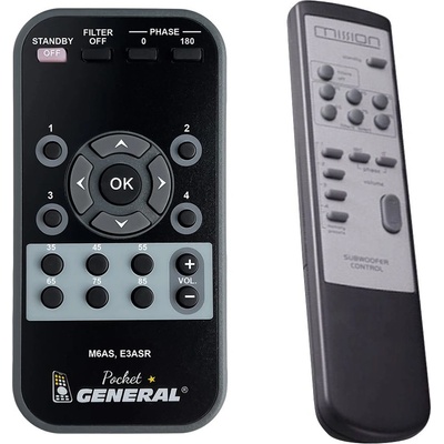 GENERAL Mission m6as, e3asr - дистанционно управление дубликат (m6as, e3asr)