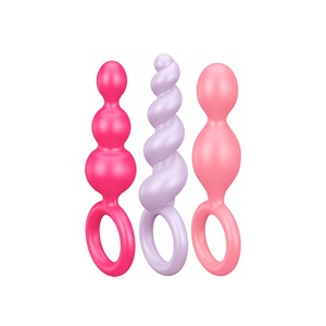Satisfyer Booty Call - Комплект анални тапи 3 бр - Розова/Лилава/Червена