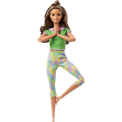 Barbie V pohybe hnedovláska v zelenom