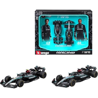Bburago Mercedes-AMG F1 W15 2024dárkový set 2ks 1:43