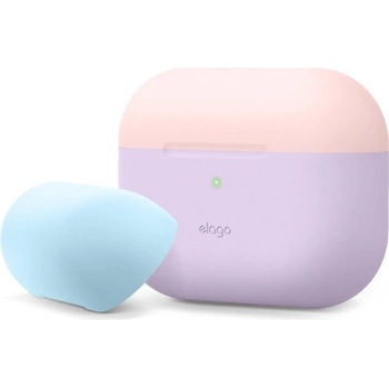 elago Калъф за слушалки Elago Duo Silicone EAPPDO-LV-LPKPBL, за Apple AirPods Pro, силиконов, лилав-розов (EAPPDO-LV-LPKPBL)