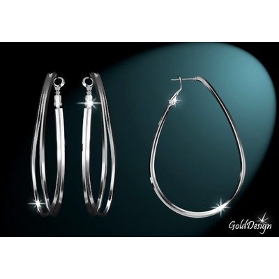 Gold Design kreole Lotis 3 rhodium GD954