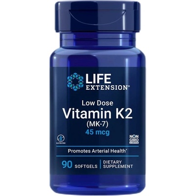 Life Extension Low Dose Vitamin K2 | MK-7 45 mcg [90 Гел капсули]