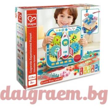 Hape Комплект за игра Експерименти с колела, 115 части, Hape E1065, H1065 (H1065)