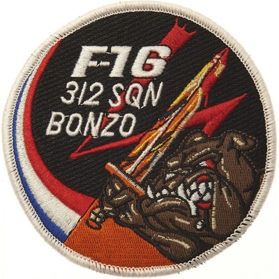 Nášivka textilná 101 Inc F-16 312 SQN Bonzo - farebná