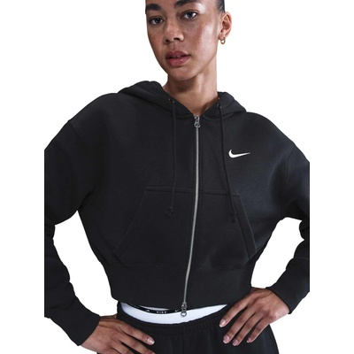 Nike Суитшърт w nsw phnx flc crop fz hdy