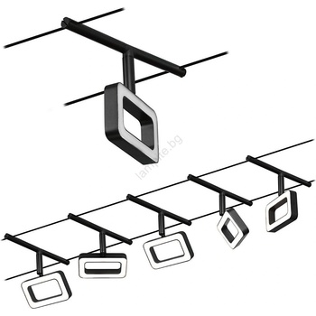 Paulmann 94485 - Комплект 5xLED/4, 8W: пълна кабелна система FRAME 230V, черна (W3829)