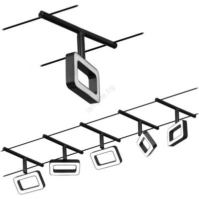 Paulmann 94485 - Комплект 5xLED/4, 8W: пълна кабелна система FRAME 230V, черна (W3829)