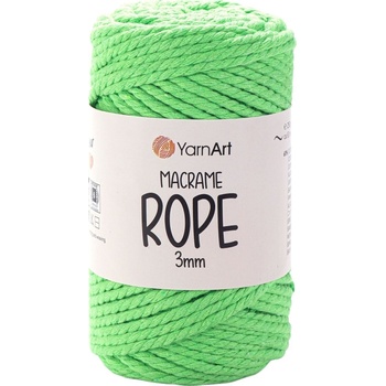 YARNART Macrame Rope 3 mm 3 mm 63 m 802 Neon Green юта (Macrame Rope 3 mm 802)