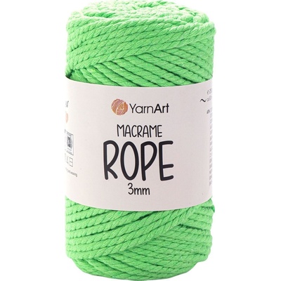 YARNART Macrame Rope 3 mm 3 mm 63 m 802 Neon Green юта (Macrame Rope 3 mm 802)