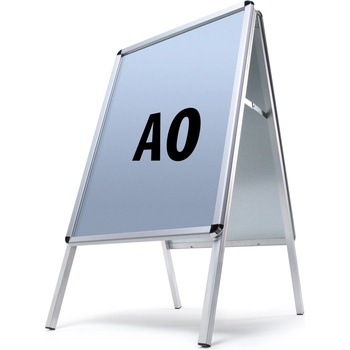 Jansen Display reklamné áčko plechová zadná stena oblý roh A0 profil 32 mm