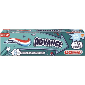 Aquafresh Детска паста за зъби Advance, 9-12 години, 75 ml