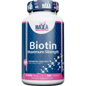 Haya Labs Biotin Maximum Strength 10 000 mcg [100 Таблетки]