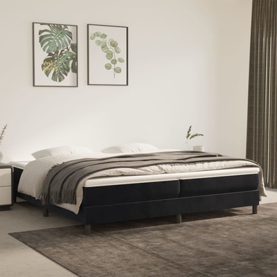 Petrashop 3144353 boxspring postel s matrací černá samet