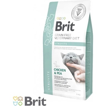 Brit Veterinary Diets Cat Struvite за разтваряне на струвитни камъни и предотвратяване на повторната им поява с Пилешко месо и грах 400gr