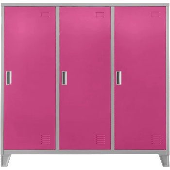 Carmen Метален шкаф Carmen CR-1605-3 JZ - сив / розов