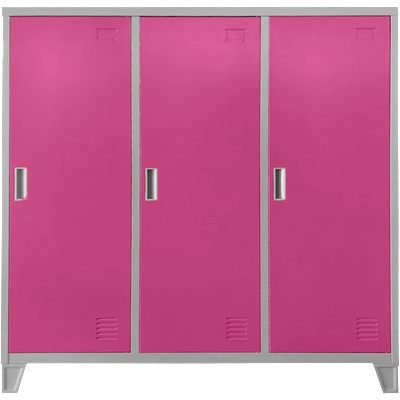 Carmen Метален шкаф Carmen CR-1605-3 JZ - сив / розов