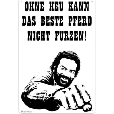 Bud Spencer a Terence Hill Cedule Bud Spencer Pferd Faust 20x30cm