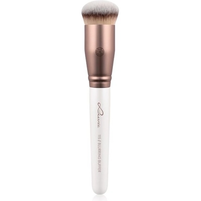 Luvia Cosmetics Prime Vegan Blurring Buffer štětec na make-up a pudr 115 (Pearl White / Metallic Coffee Brown) 1 ks
