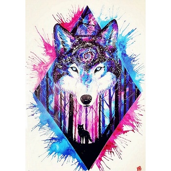 Image 1 of Диамантен гоблен Вълк 30 х 40 см
