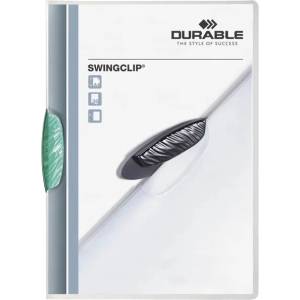 DURABLE Дълготраен Swingclip A4 30 листа тъмнозелена папка с клипс 226032 (226032)