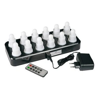SAHM Sada LED sviečok 70x40 mm, hrejivá biela - 12ks / bal 100021246