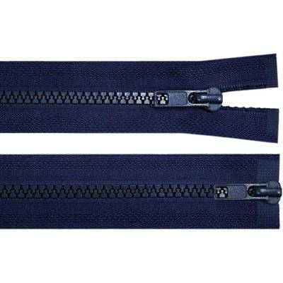 Pro Háčkování s.r.o. Kostěný zip No 5 délka 80 cm dvoucestný tmavě modrý
