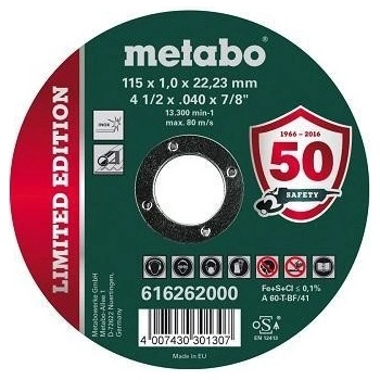 Metabo Řezný kotouč ocel 115 x 1 mm 616262000