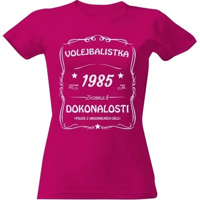 Tričko s potiskem Volejbalistka narozeniny dámské Fuchsia