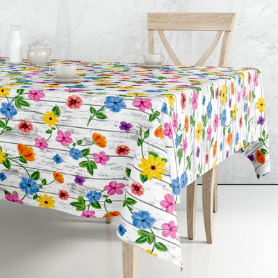 Mirella Ubrus PVC M-200A - Barevné květy Role 140cm x 20m