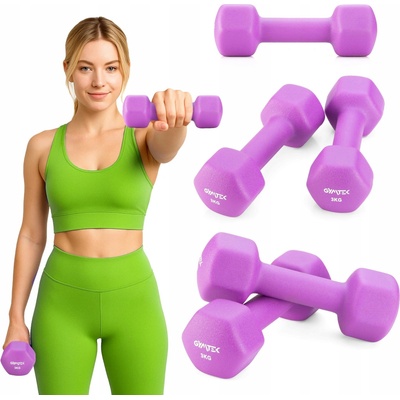 Gymtek Neoprenové činky 2 x 3 kg 2 ks