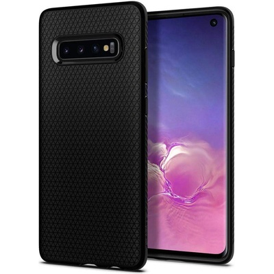 Spigen Liquid Air Case - тънък силиконов (TPU) калъф за Samsung Galaxy S10 (черен-мат)