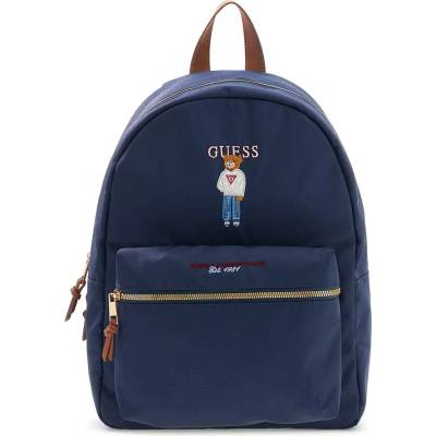 Guess Текстилна раница в син цвят за момче с цветно мече Guess