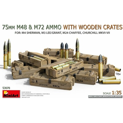 MiniArt 75mm M48 & M72 Ammo w/Wooden Crates 1:35