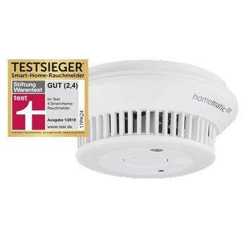 Homematic IP Безжичен детектор за дим и пожар за Smart Home (142685A0)