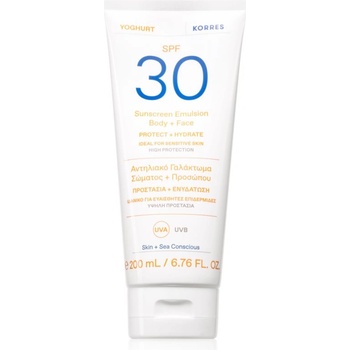 KORRES Yoghurt Sunscreen лосион за слънце за лице и тяло SPF 30 200ml