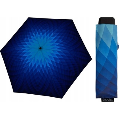 Doppler Carbonsteel Mini Slim Fusion Blue silný manuálny dáždnik