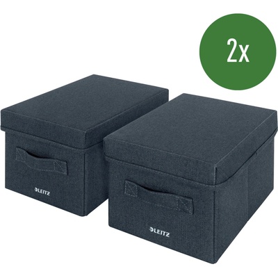 Leitz úložný box s vekom 19 x 28.5 x 16 cm tmavosivá