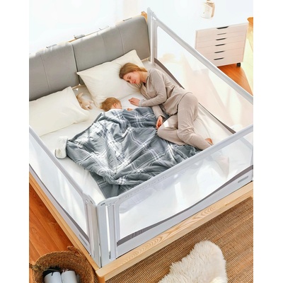 iMex zábrana na postel PREMIUM 160 cm světle šedá